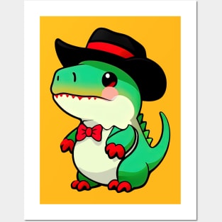 Dinosaur Cowboy Hat Posters and Art